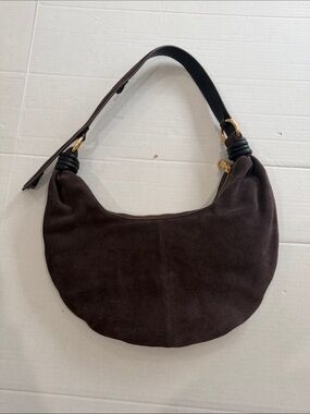 Alf the label dumpling handbag suede brown